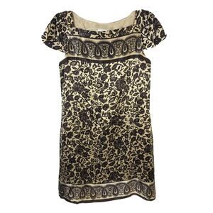 Donna Morgan Silk Dress Women Sz 8 Straight Shift Black Work Party Night Out